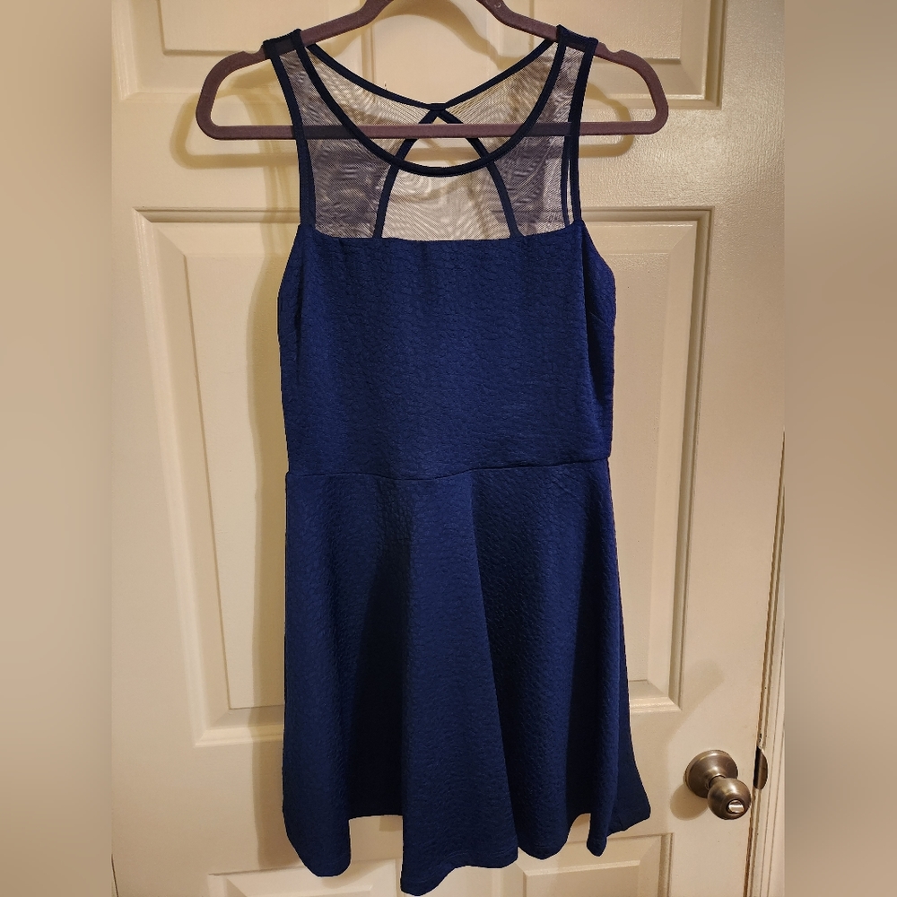 Poof Couture dress with mesh cutouts